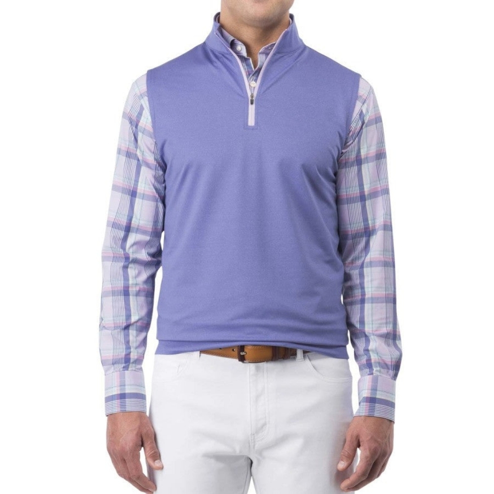 Peter Millar Men's Ink Galway Melange Vest MS17EK41 Purple size Large